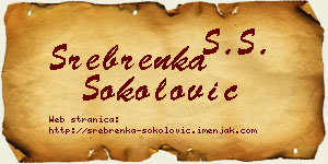Srebrenka Sokolović vizit kartica